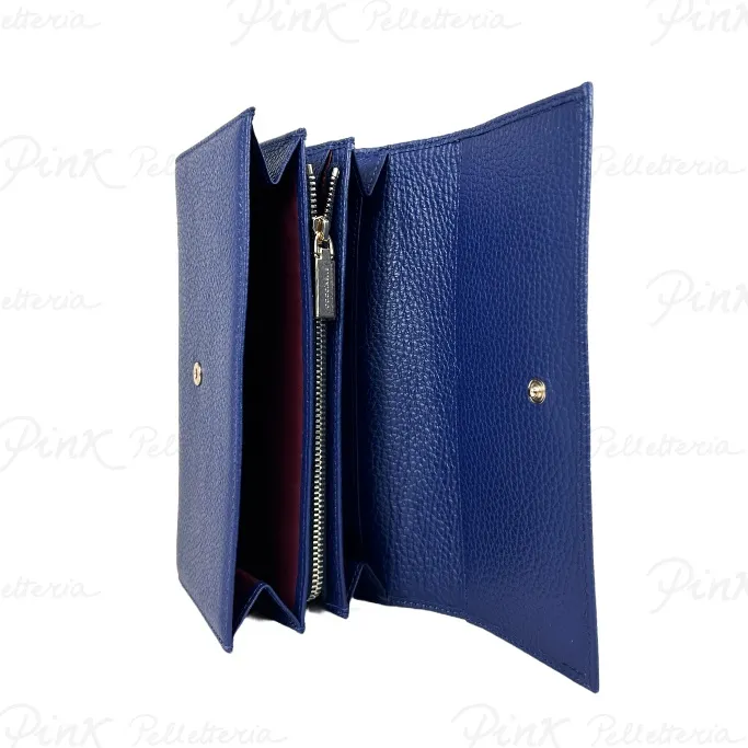 -COCCINELLE Metallic Soft Portafoglio E2MW5118501 B50 Royal Blue