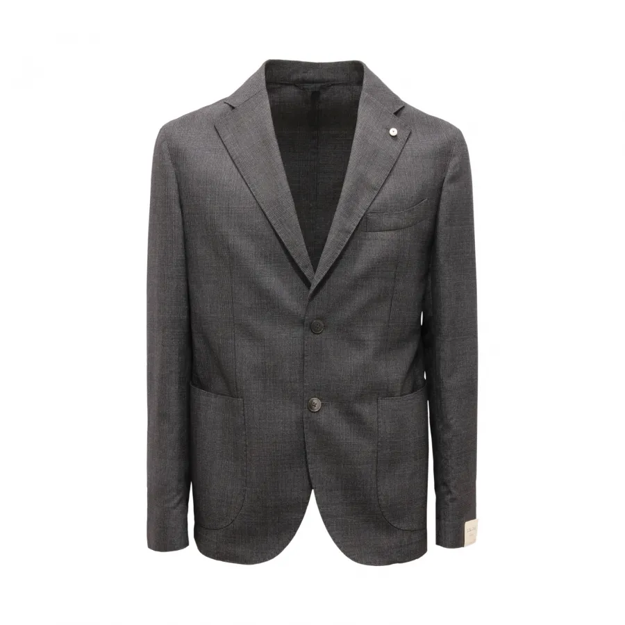 0278AU abito uomo L.B.M. 1911 SLIM FIT man wool glen check suit