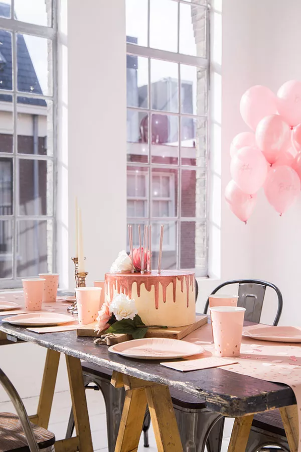 10 tovaglioli 30° compleanno rosa elegant blush
