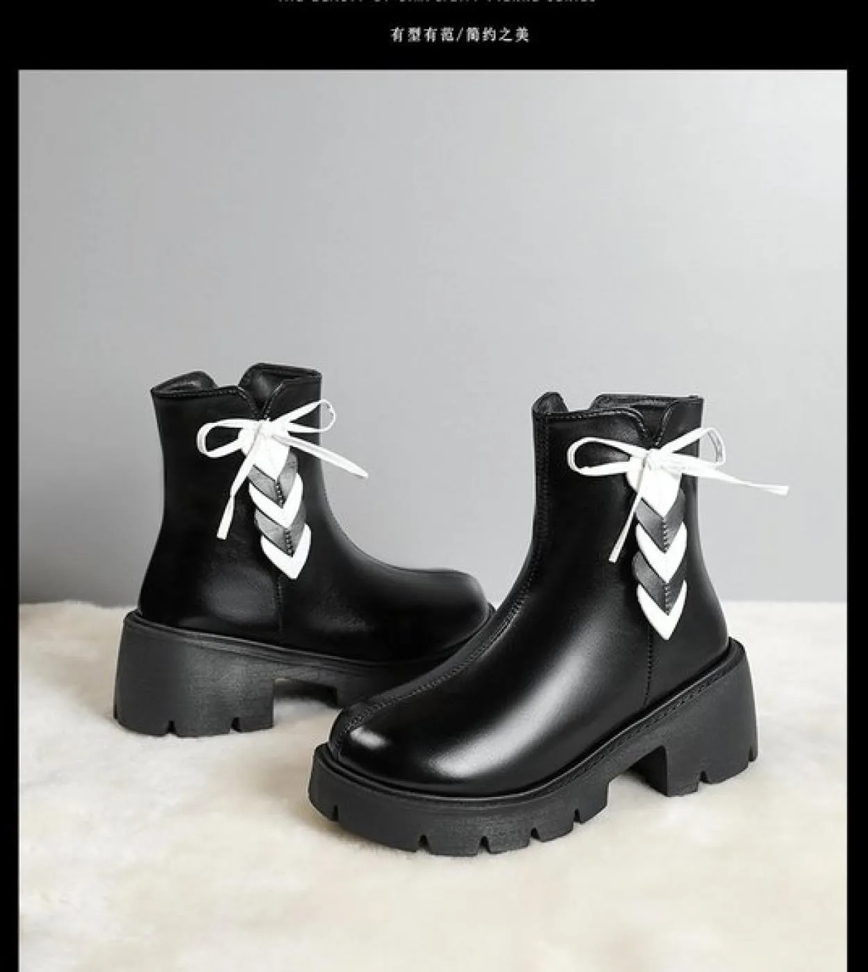 2022 nuovi stivali Chelsea autunno inverno piattaforma da donna stivaletti neri bianchi per donna scarpe punk corte peluche fioc