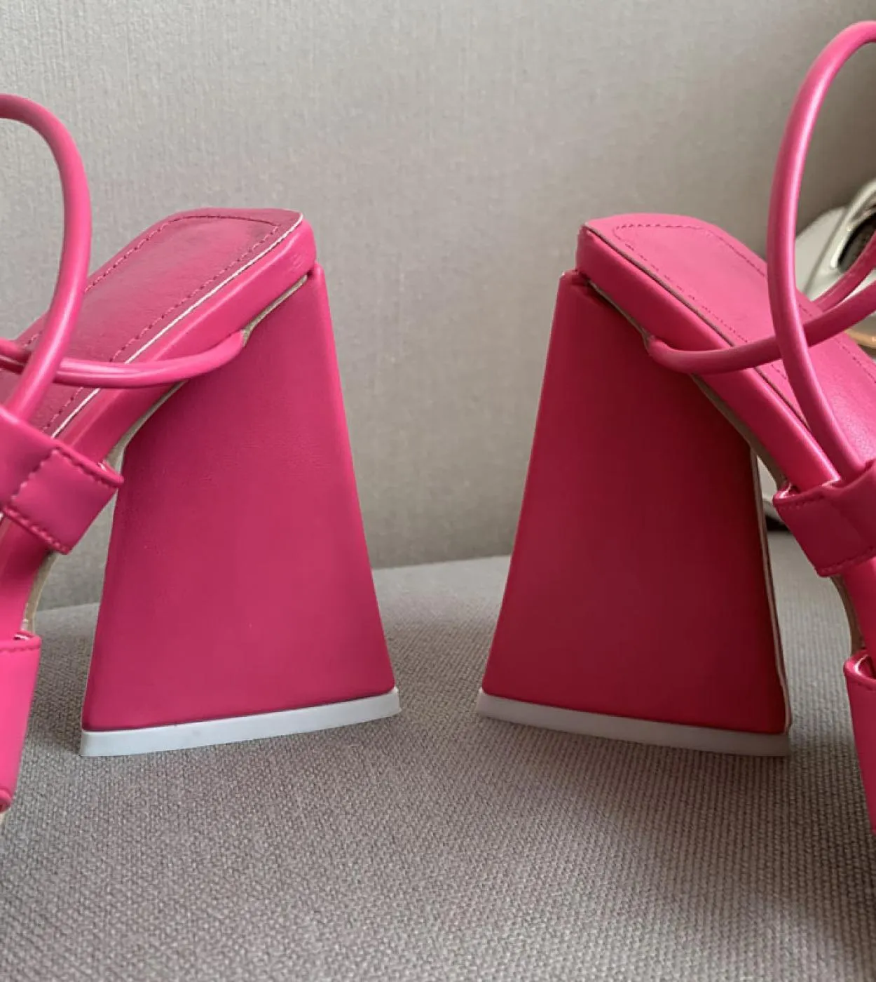 2023 Nuove Donne di Estate 108 cm Tacchi Alti Rosa Sandali Rossi Slingback In Pelle Gladiatori Sandali Lady Prom Discoteca Scar
