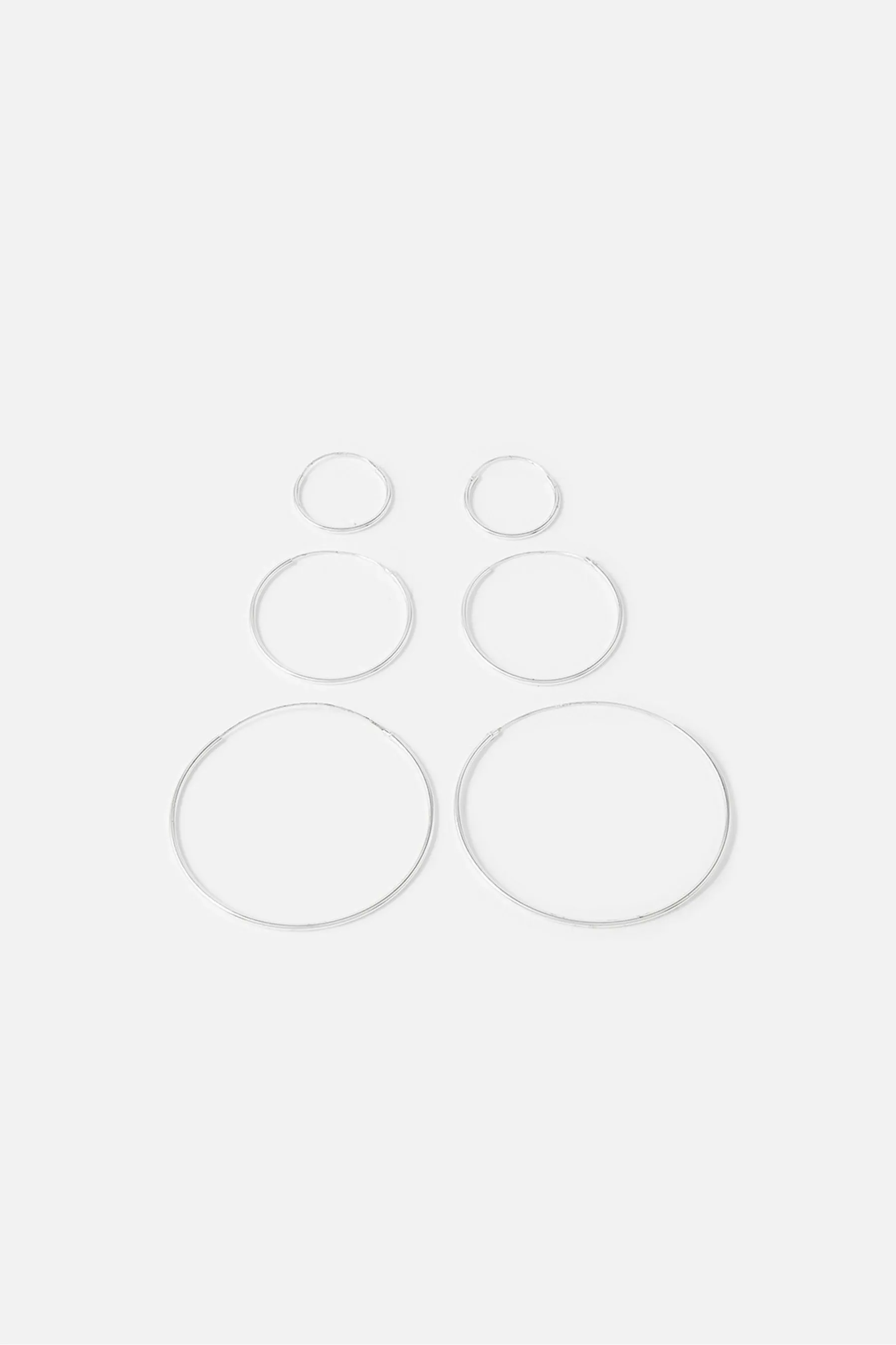 Accessorize - Set di orecchini a cerchio tinta unita