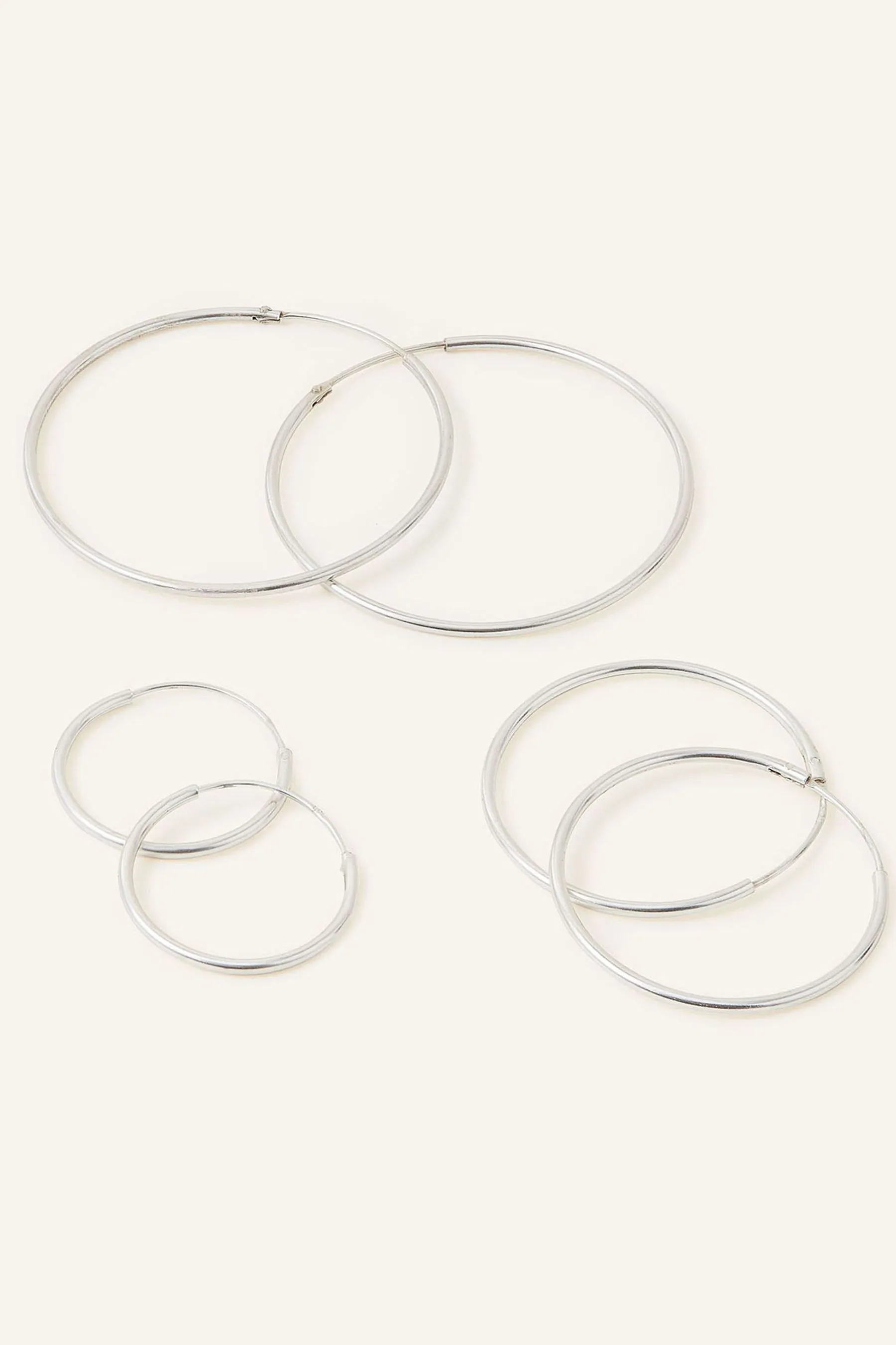Accessorize - Set di orecchini a cerchio tinta unita