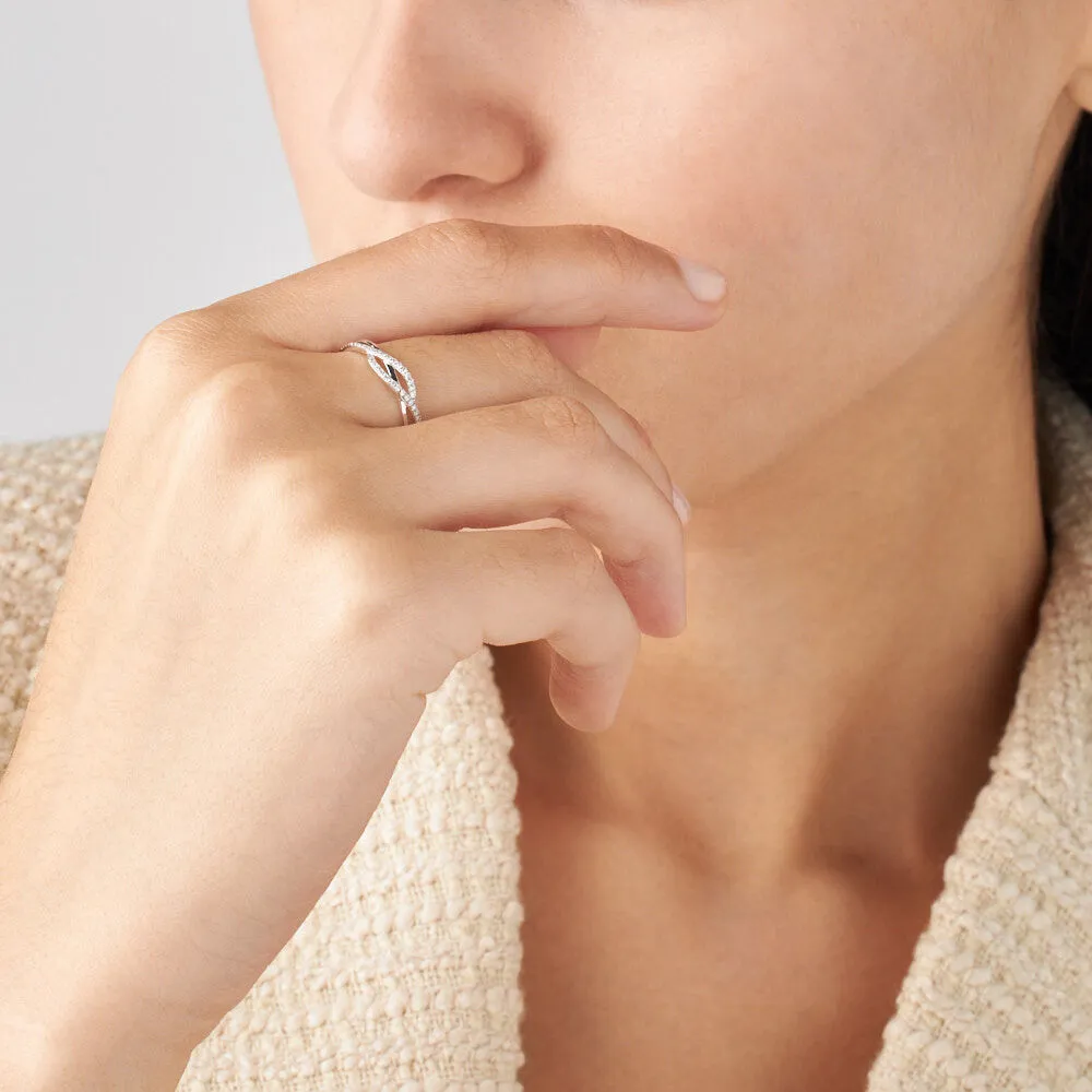 Anello Fantasia Sophia Oro Bianco E Diamanti