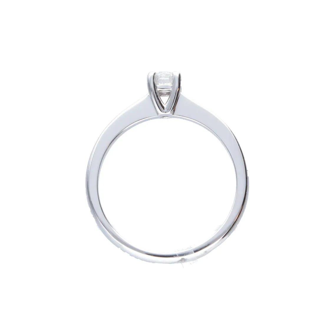Anello solitario in oro bianco e diamanti ct 0,25