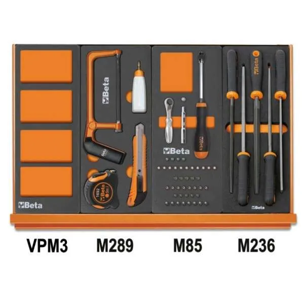 Assortimento 144 utensili in termoformati morbidi 5904VU/2M Beta 