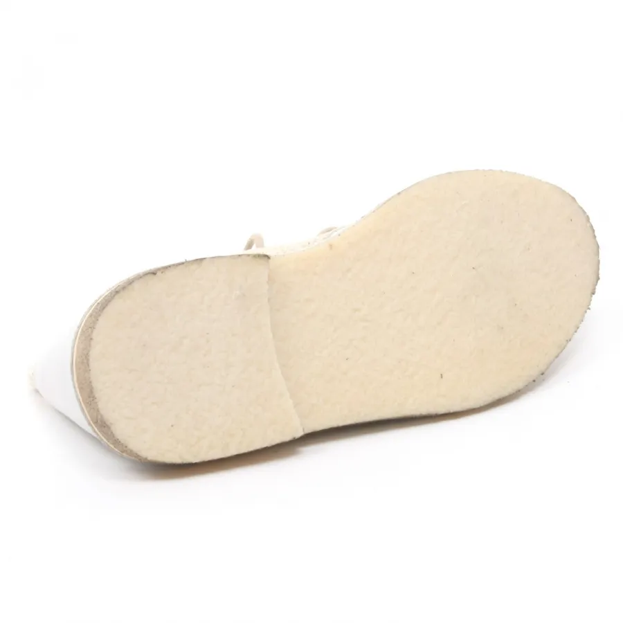 B3984 polacchino donna LECROWN DESERT BOOT scarpa avorio pizzo shoe woman
