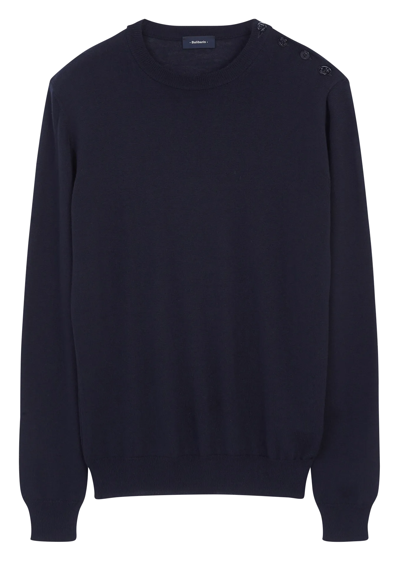  BALIBARIS   Maglione scollo tondo regular fit in lana | Blu