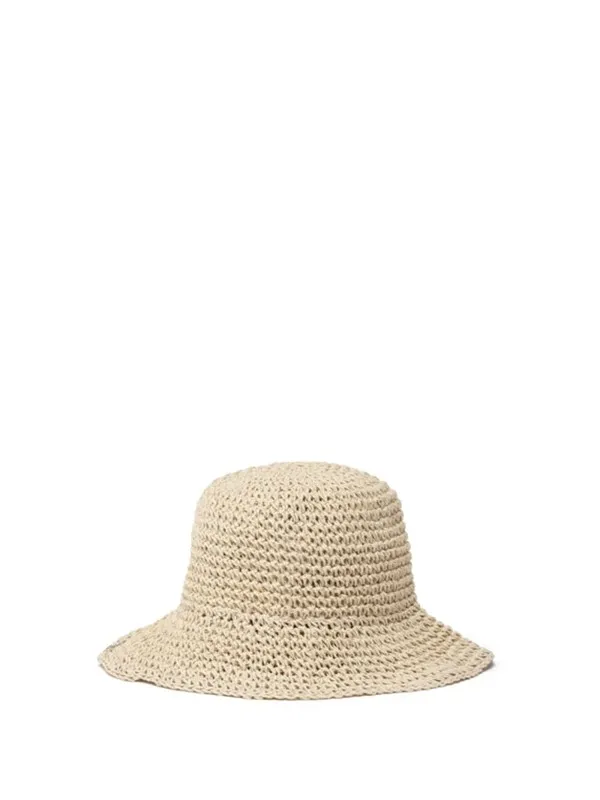 Beige straw hat