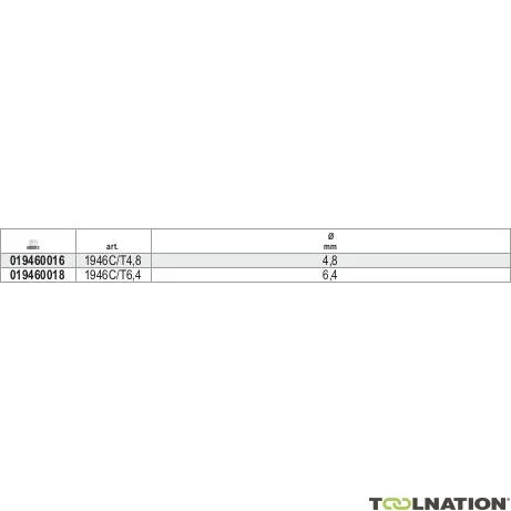 Beta 019460016 1946C/T4,8-Bocchino per chiodi base 4,8 Ø mm