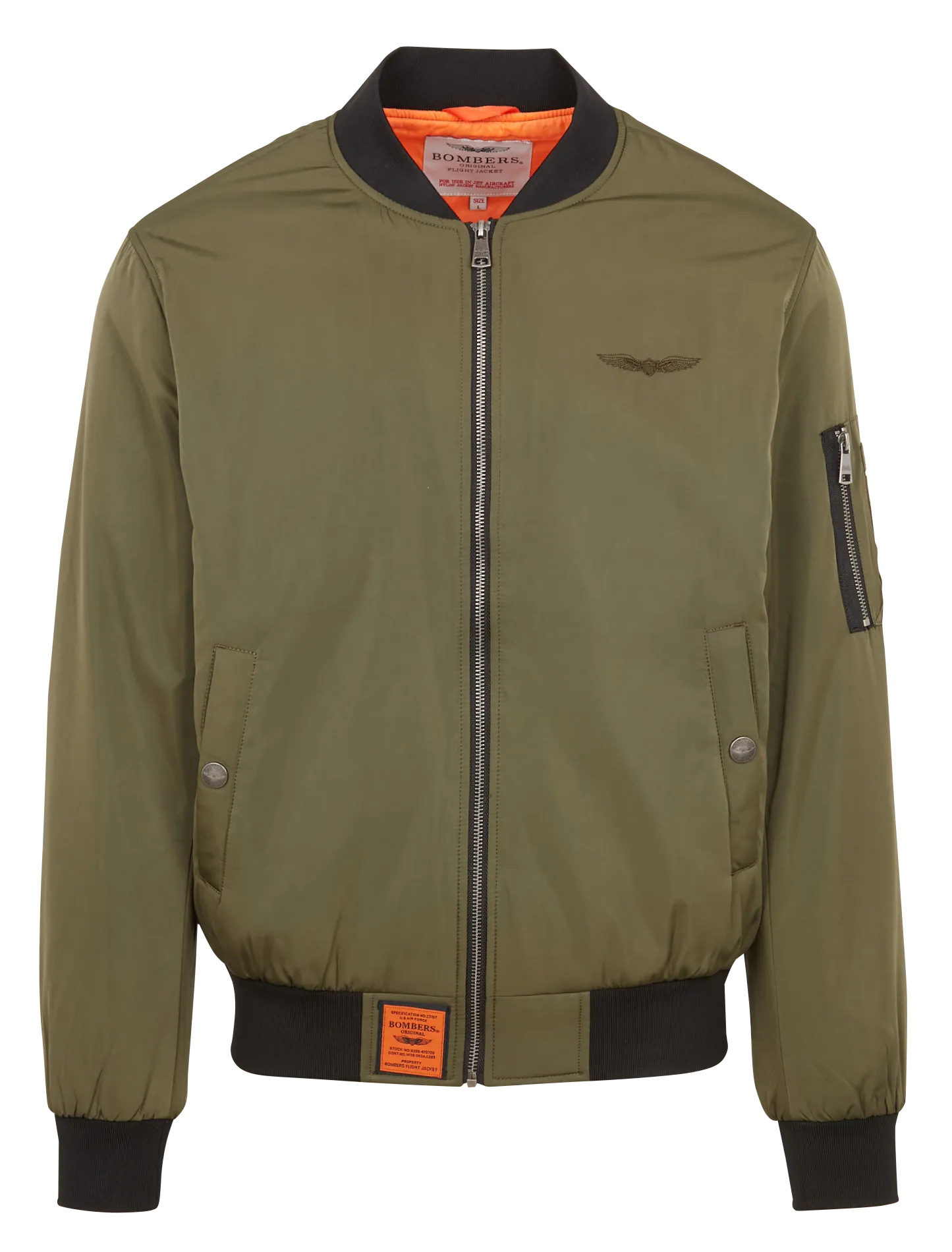  BOMBERS ORIGINAL   MAX - Giacca bomber con scollo tondo | Kaki
