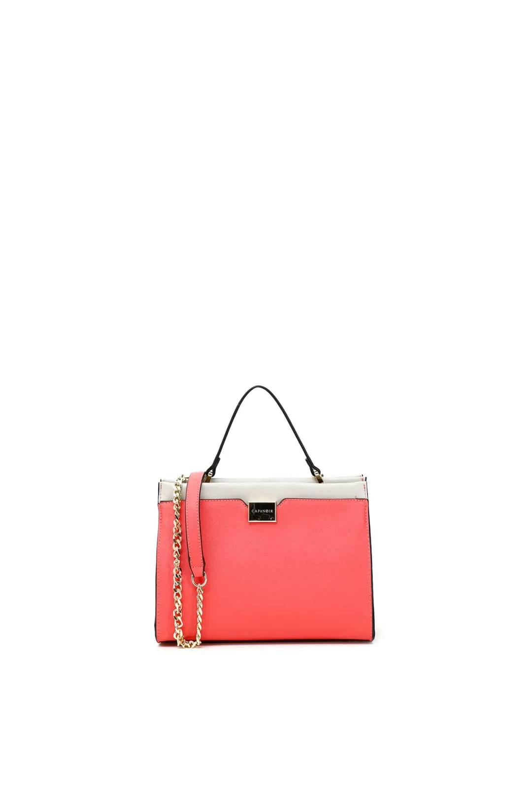 BORSA A MANO RIGIDA BICOLOR