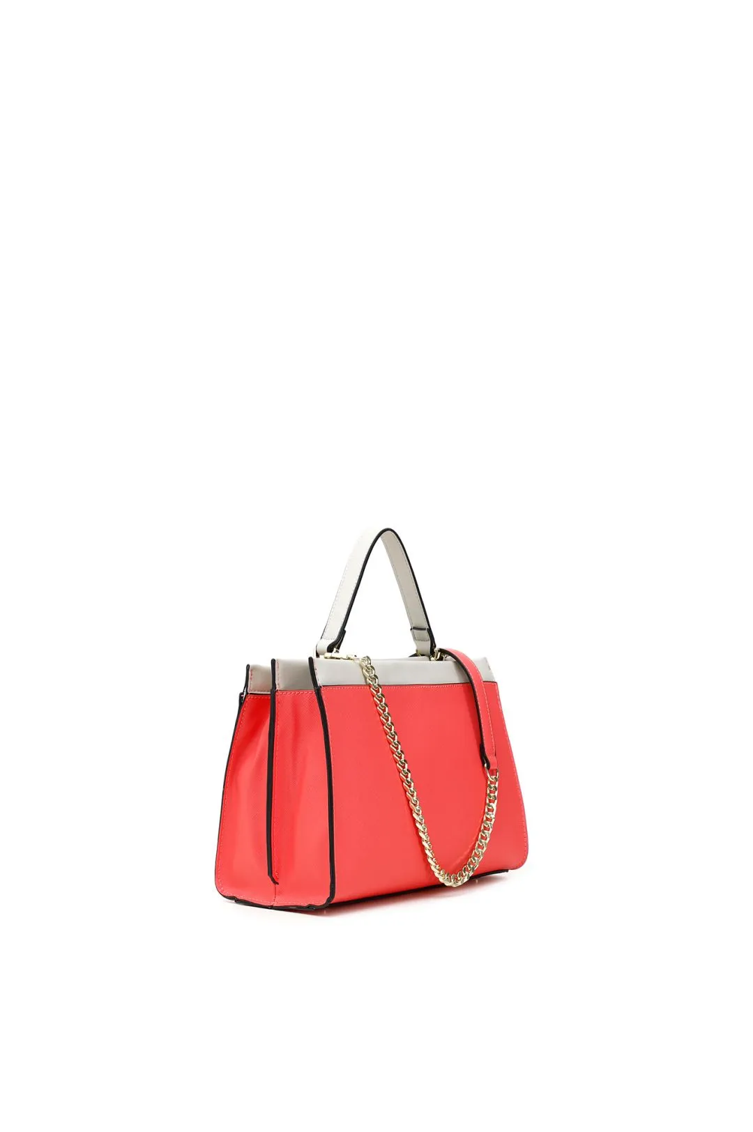 BORSA A MANO RIGIDA BICOLOR