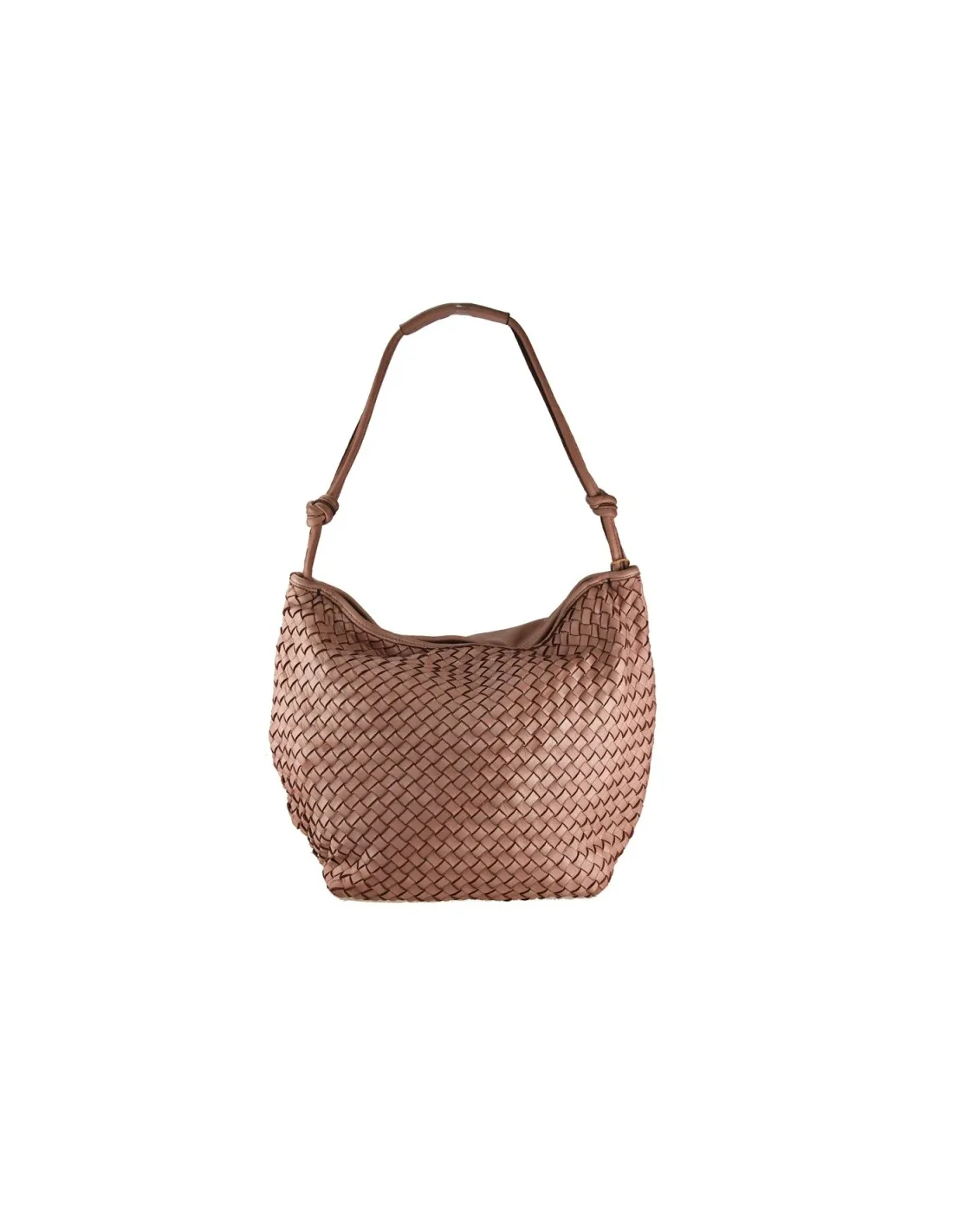 Borsa a spalla in pelle intrecciata vintage