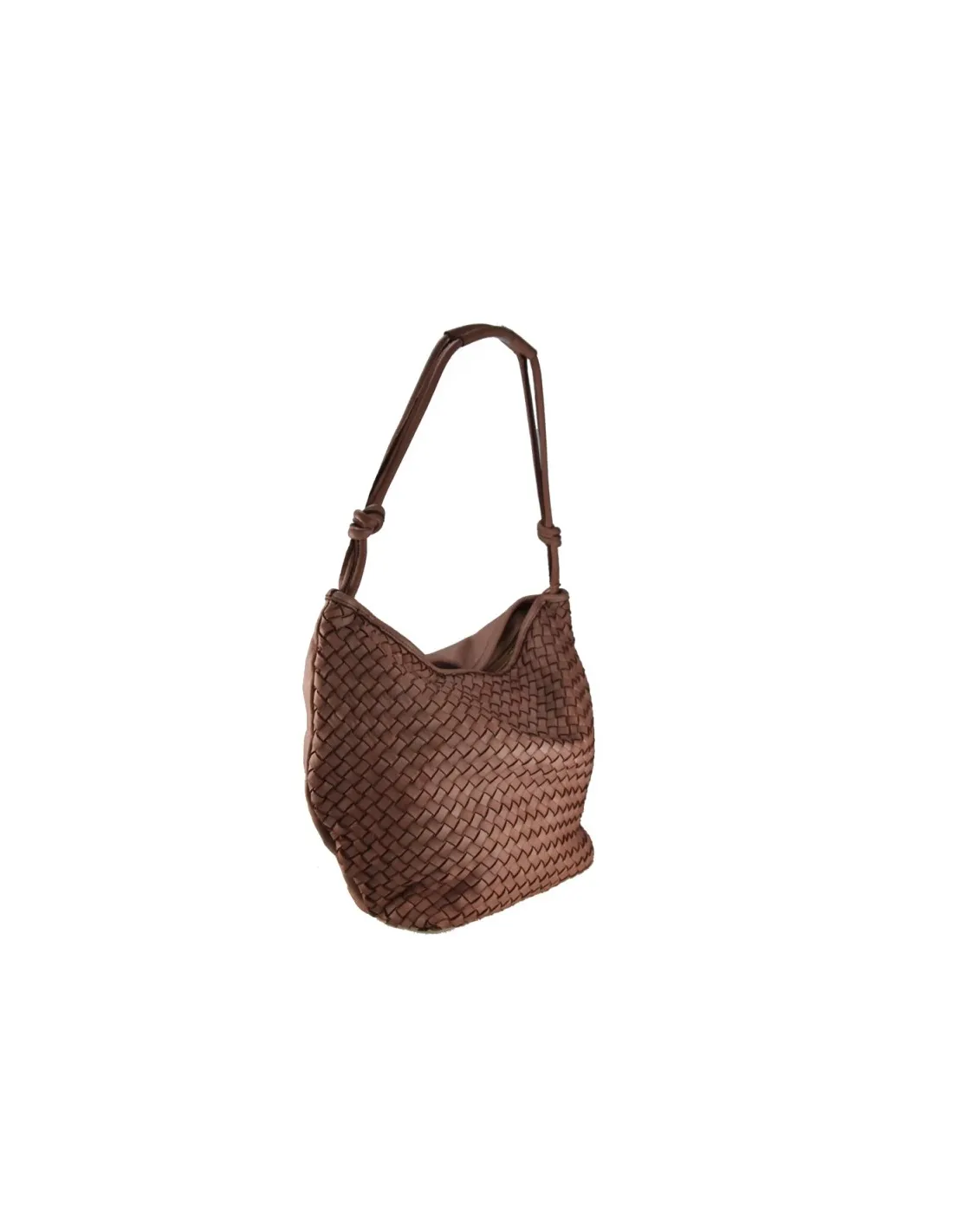 Borsa a spalla in pelle intrecciata vintage