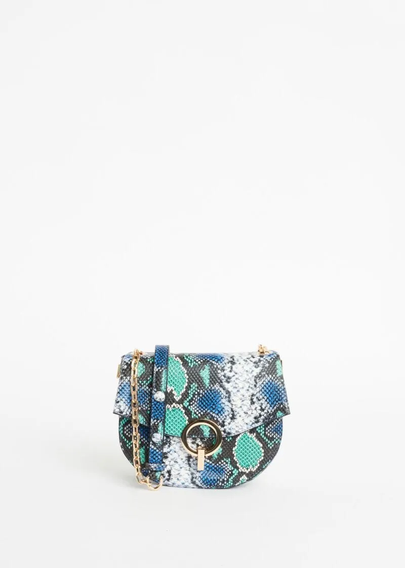 Borsa crossbody stampa pitone