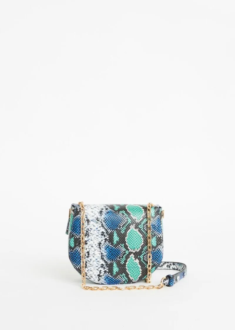 Borsa crossbody stampa pitone
