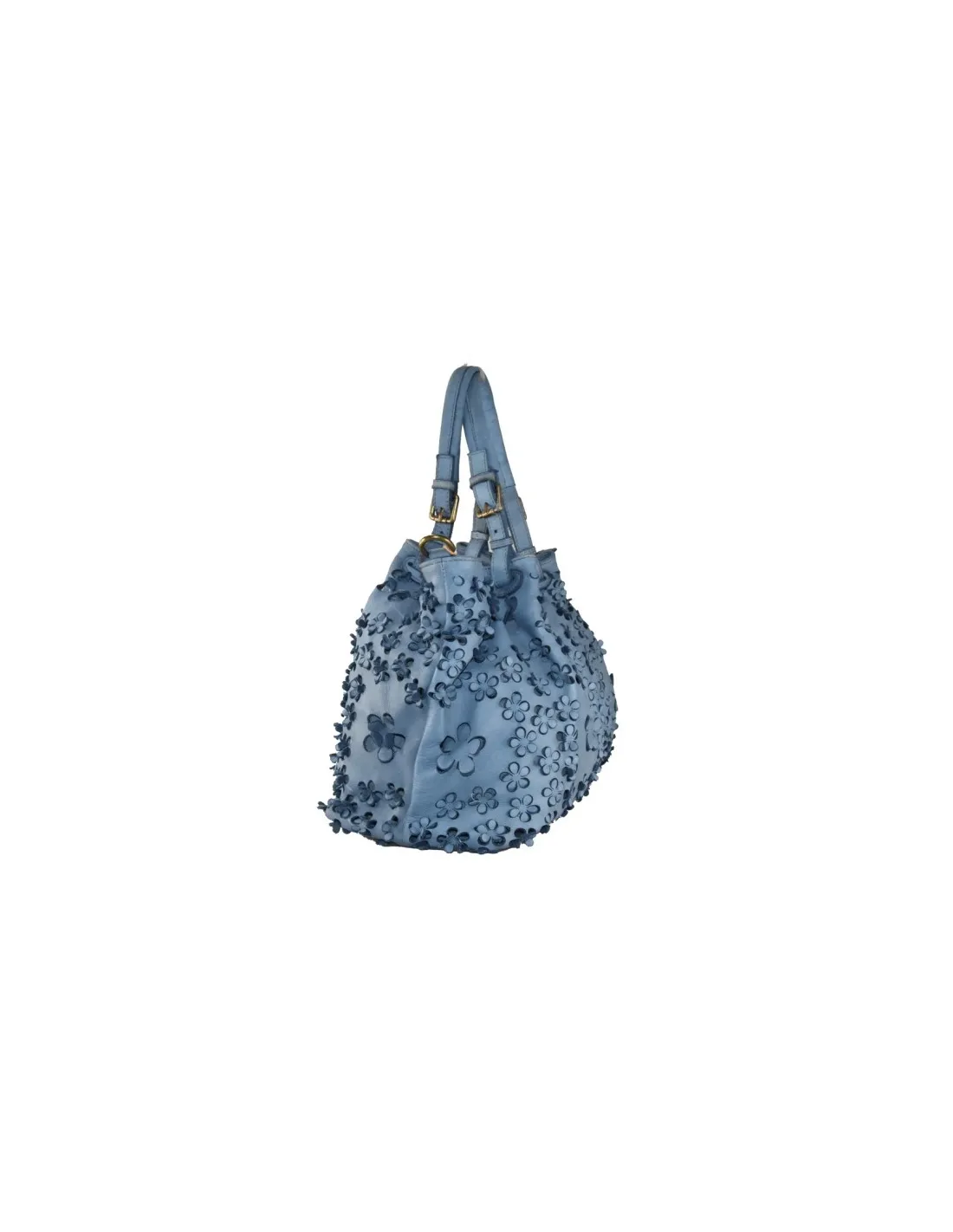 Borsa laserata in pelle vintage