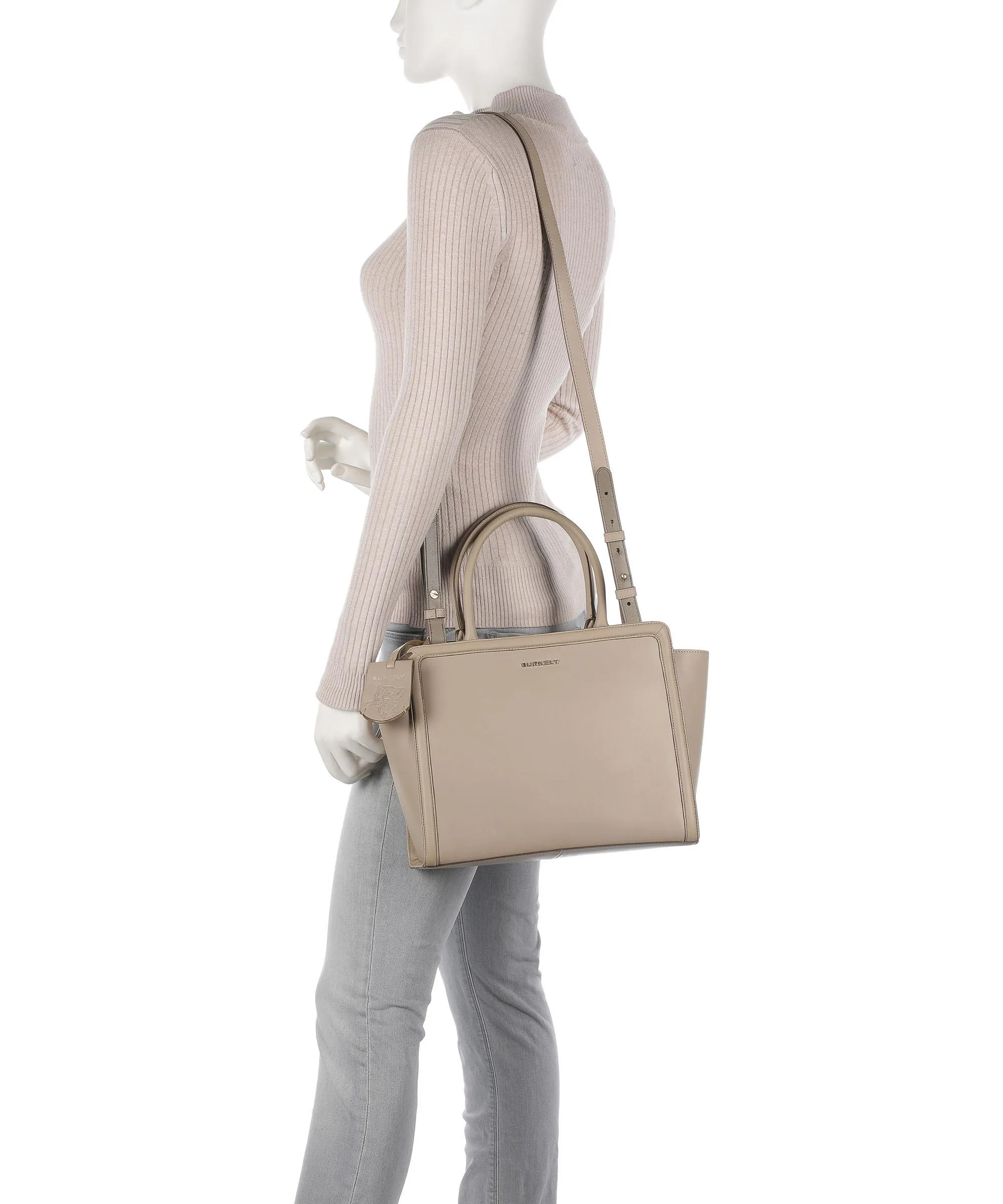  Burkely Beloved Bailey Borsa a mano pelle liscia taupe  