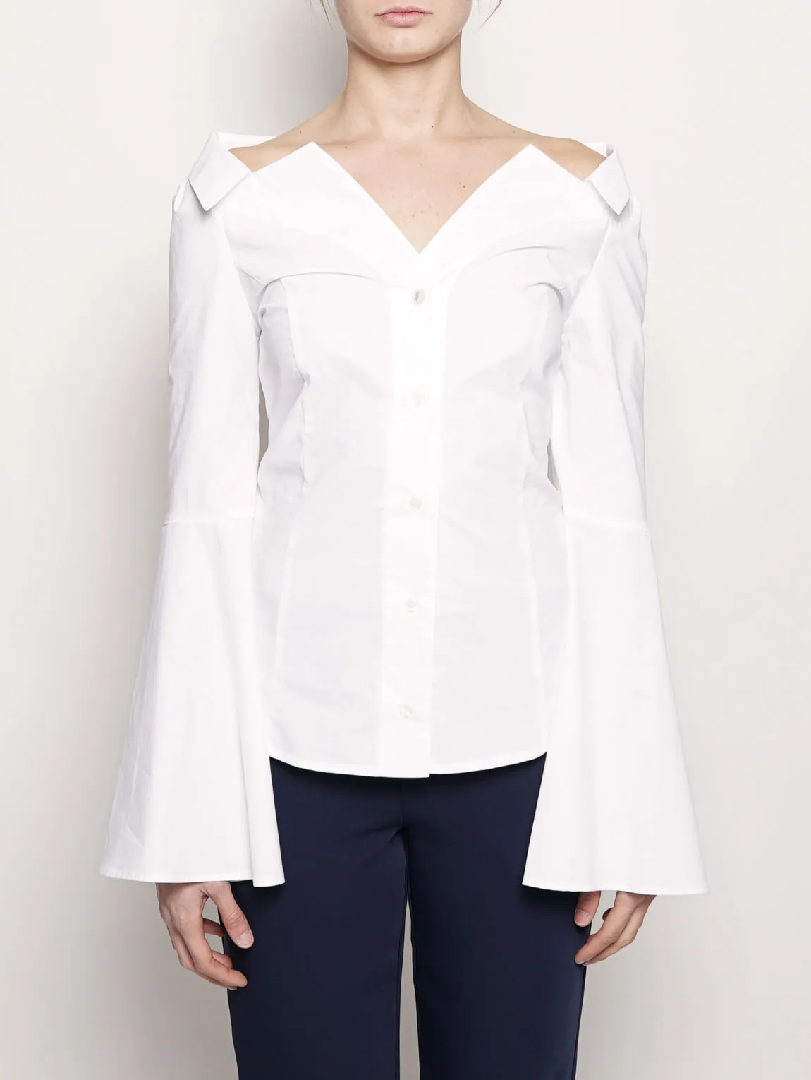 Camicia con Revers Bianco