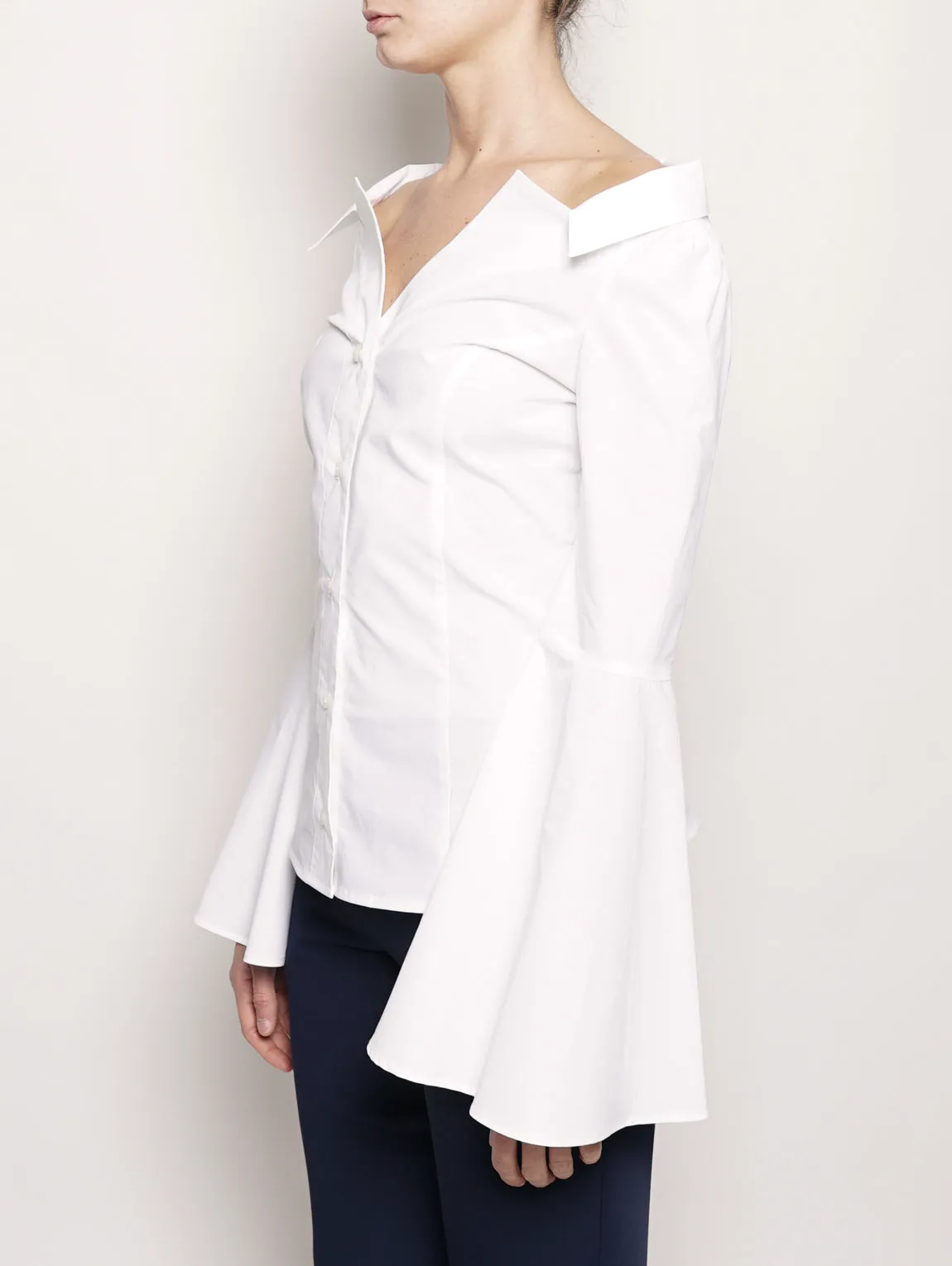 Camicia con Revers Bianco