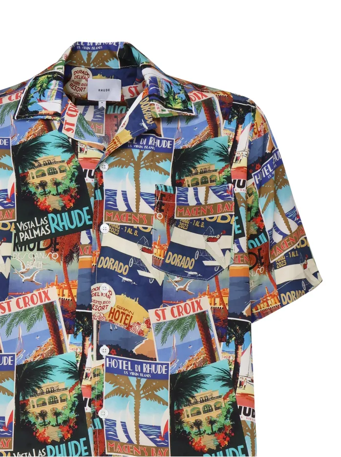 CAMICIA STAMPATA IN SETA