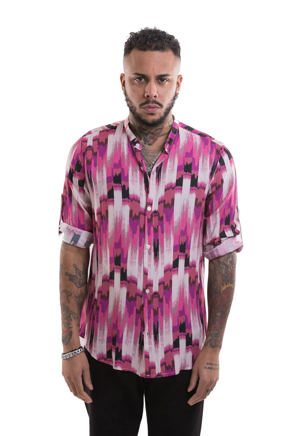 Camicia Uomo Fantasia Maniche Lunghe Art. Cm122