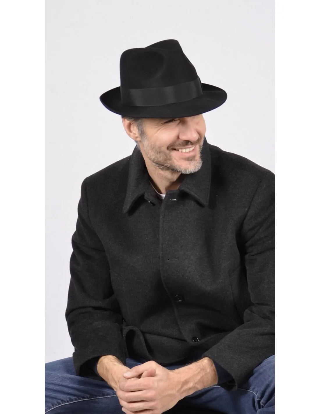 Cappello Borsalino mod fedora Nero MOD FEDERICO