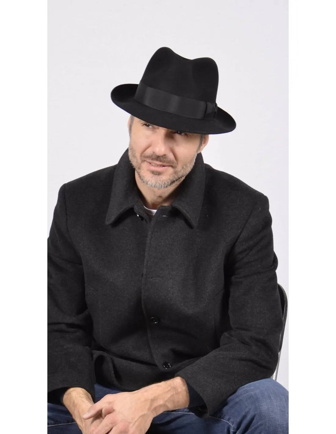 Cappello Borsalino mod fedora Nero MOD FEDERICO