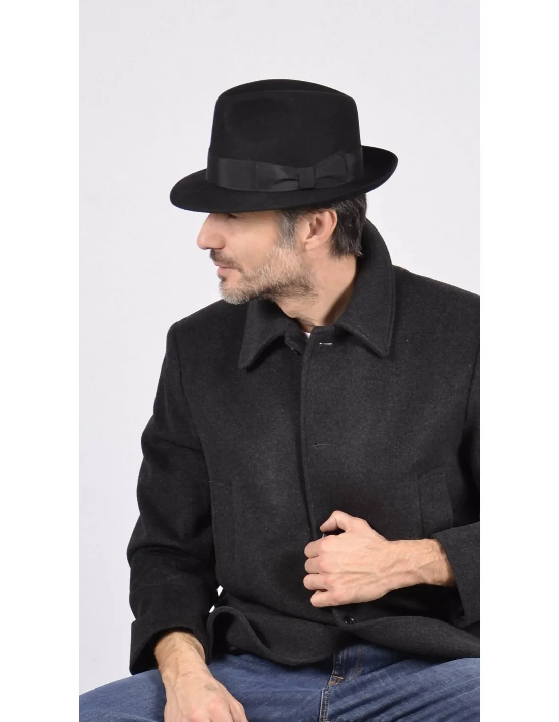 Cappello Borsalino mod fedora Nero MOD FEDERICO
