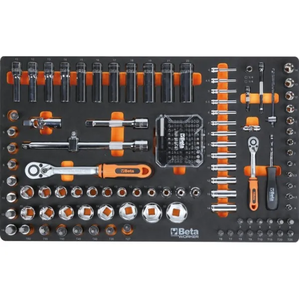 Cassettiera mobile Beta Worker BW 2400S 7/I-S con 7 cassetti e 235 utensili inclusi