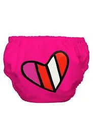 Charlie Banana - 2in1 Costume Contenitivo e mutandina trainer CUORE FUCSIA taglia S