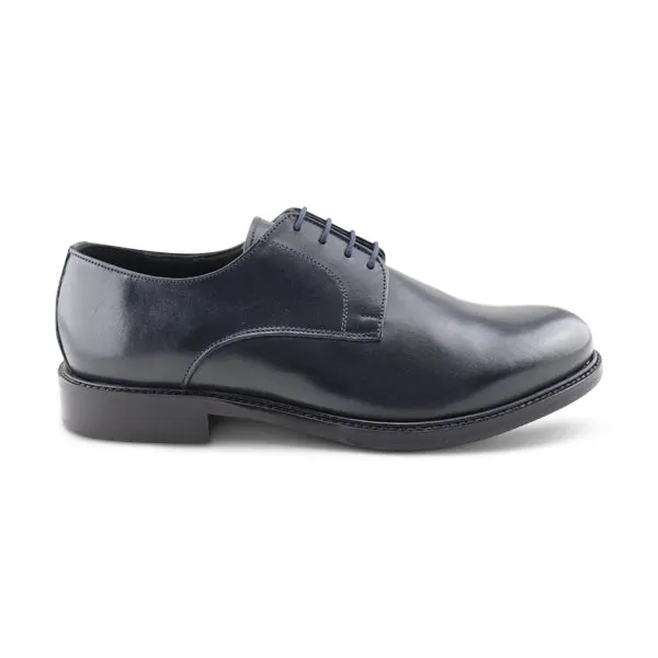 Derby in pelle blu