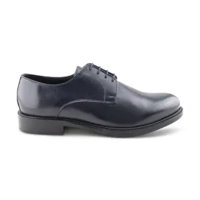 Derby in pelle blu