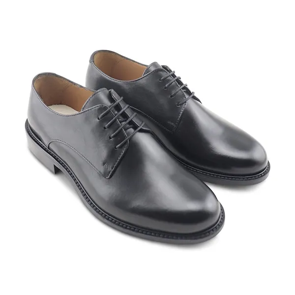 Derby nero in pelle