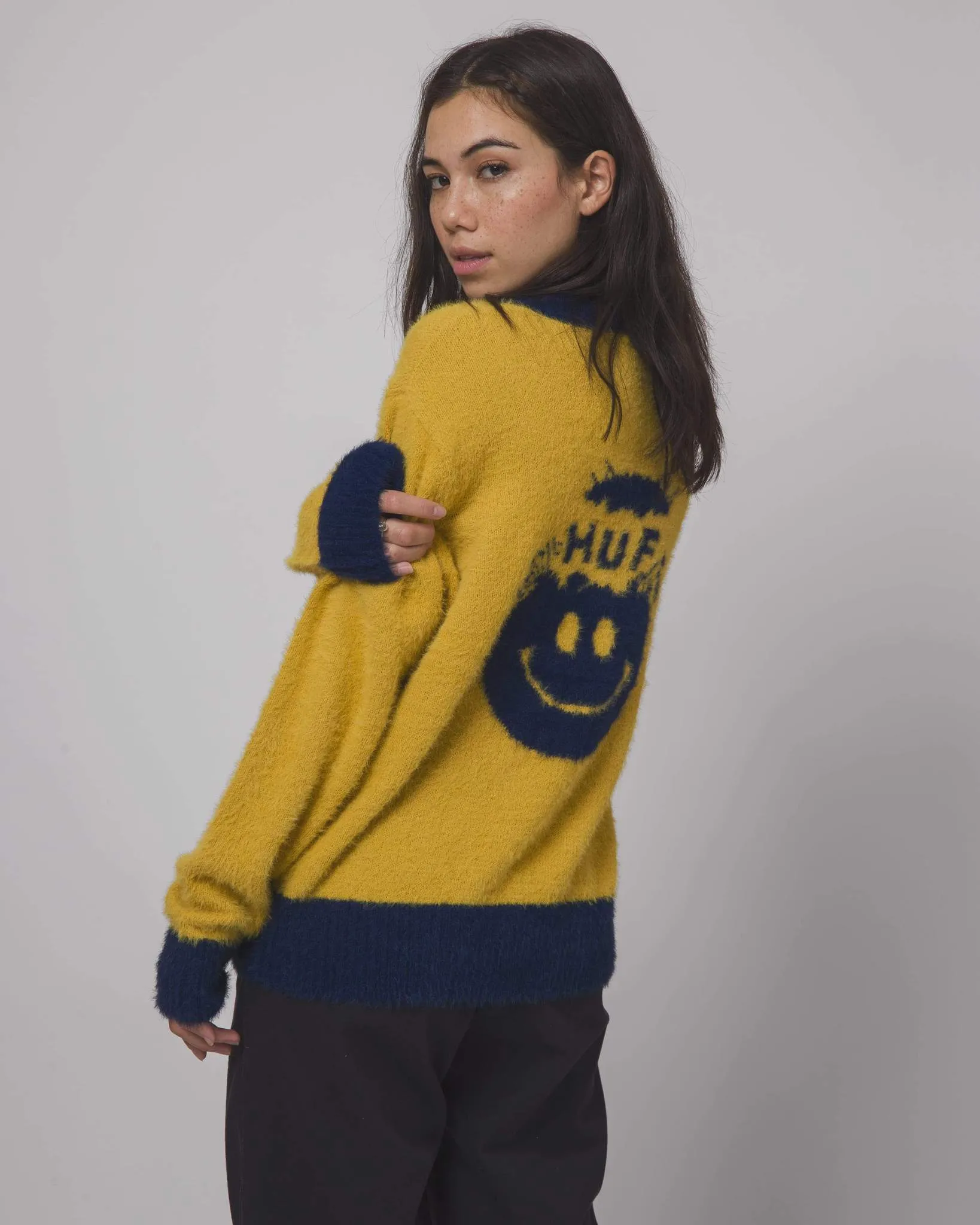 Disorder Jacquard Knit Sweater Gold