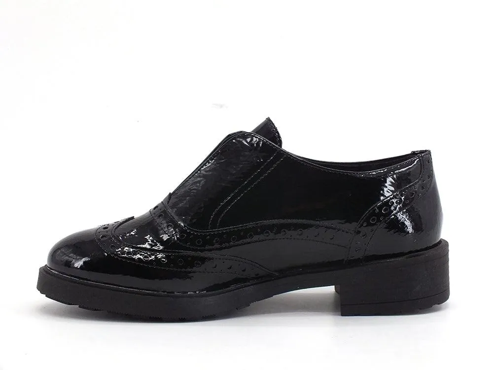 DIVINE FOLLIE Derby Vernice CDR Nero NAPLAX-5901