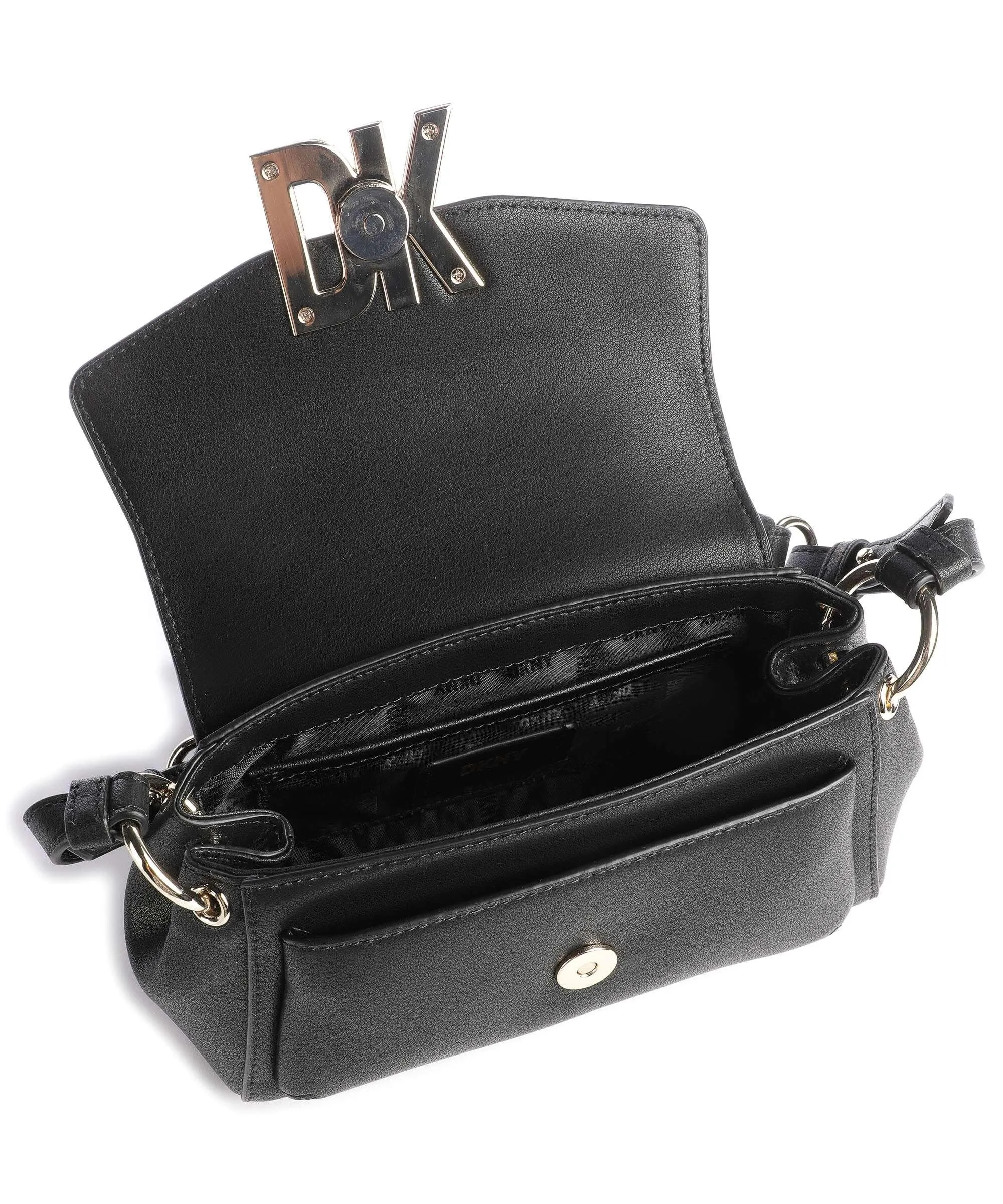  DKNY Milano Downtown Borsa a tracolla pelle di vacchetta finemente grana nero  