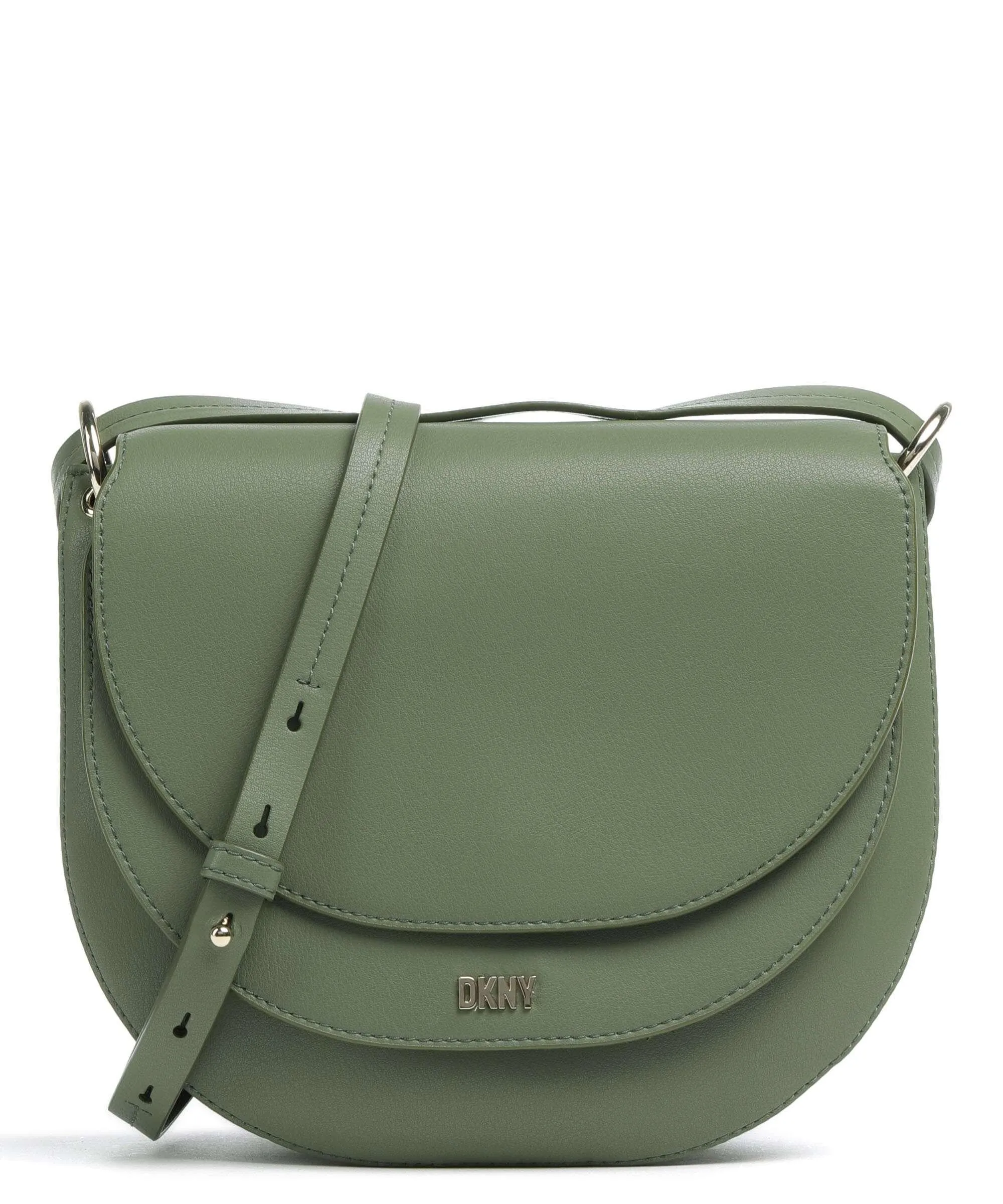  DKNY Milano Gramercy Borsa a tracolla pelle di vacchetta finemente grana verde  