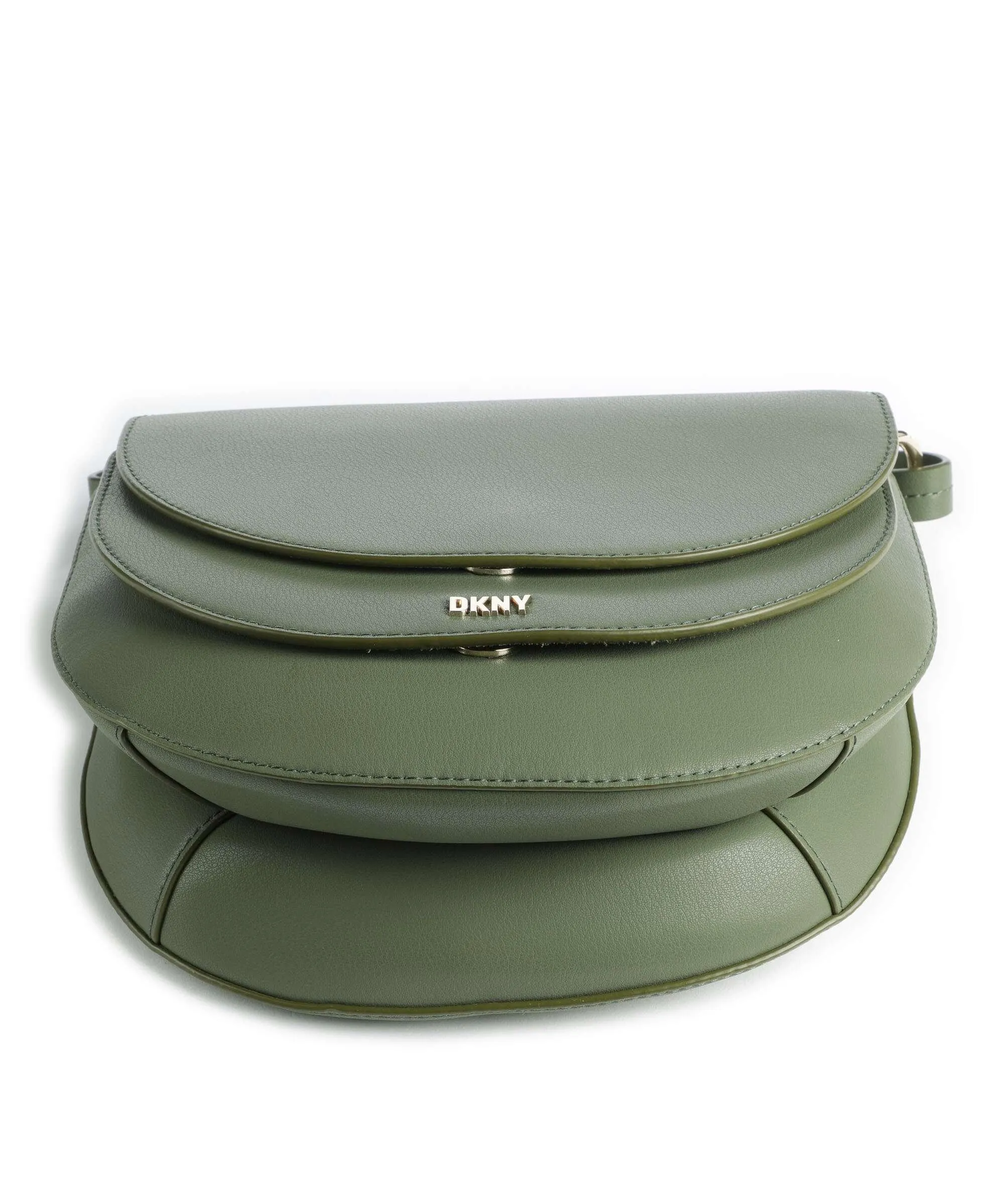  DKNY Milano Gramercy Borsa a tracolla pelle di vacchetta finemente grana verde  