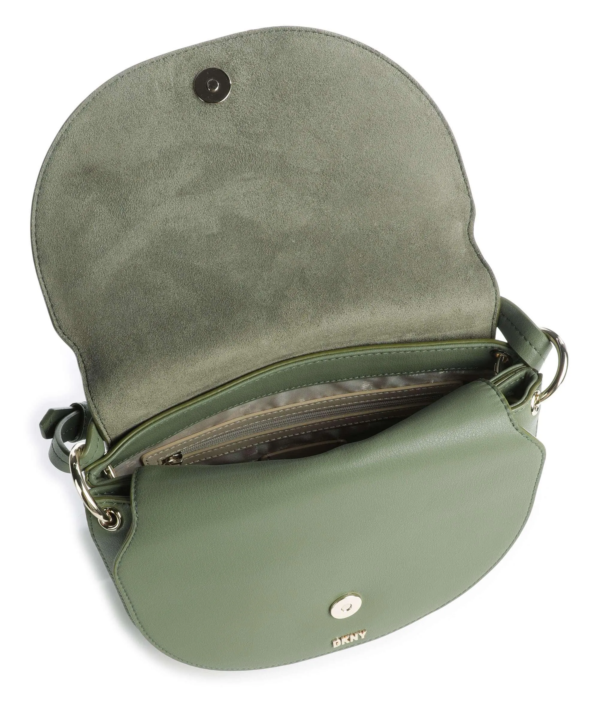  DKNY Milano Gramercy Borsa a tracolla pelle di vacchetta finemente grana verde  