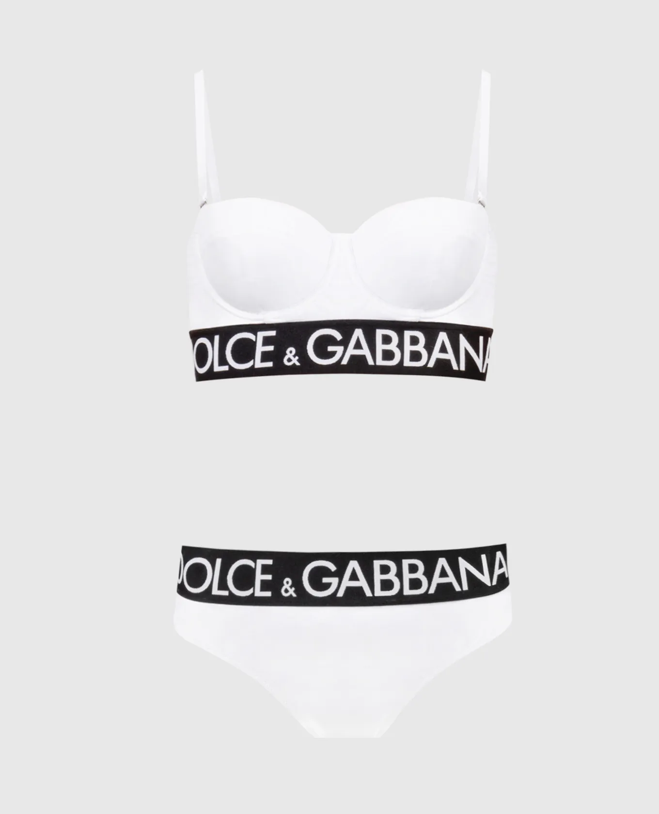 Dolce&Gabbana Costume da bagno bianco con fantasia logo O8B84JONP71