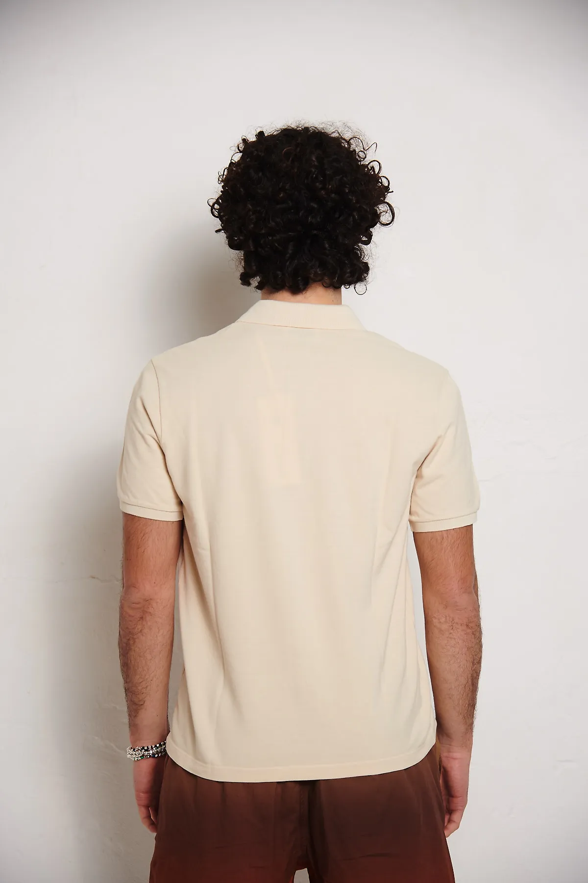 Dondup Polo in piquet di cotone naturale