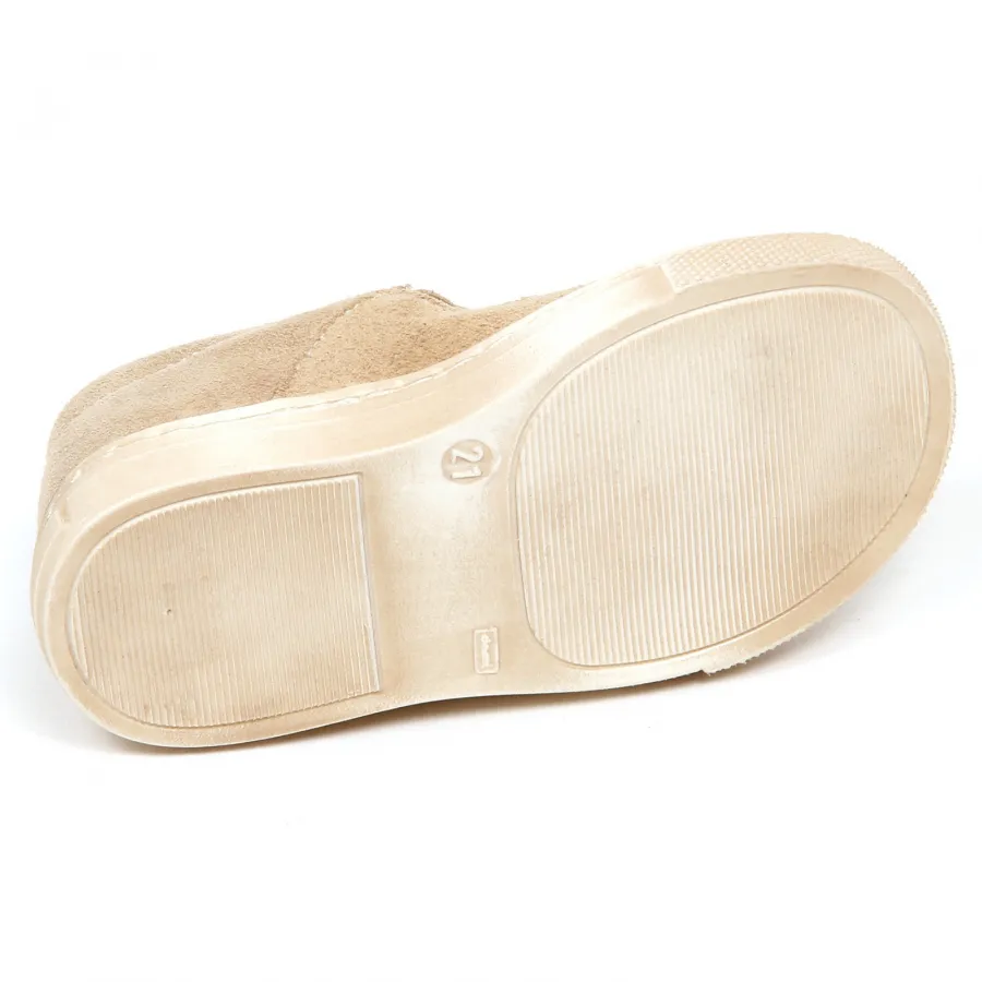 E6392 sandalo bimba beige KICKERS EARLY scarpe suede shoe baby kid girl