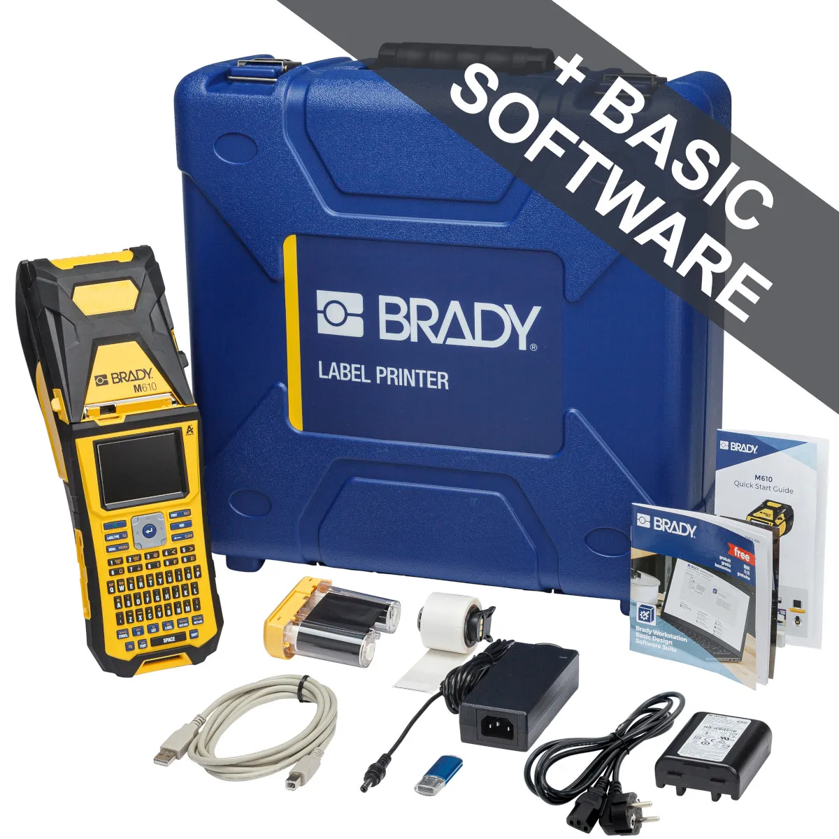 Etichettatrice Portatile Brady M610, AZERTY, largh. 50.8mm max, spina tipo C - EU