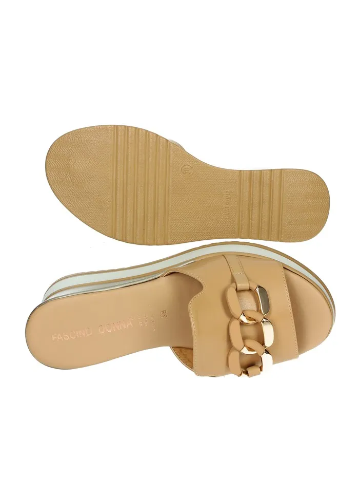 FASCINO DONNA  CIABATTE CON ZEPPA 21108-E4 CAMMELLO