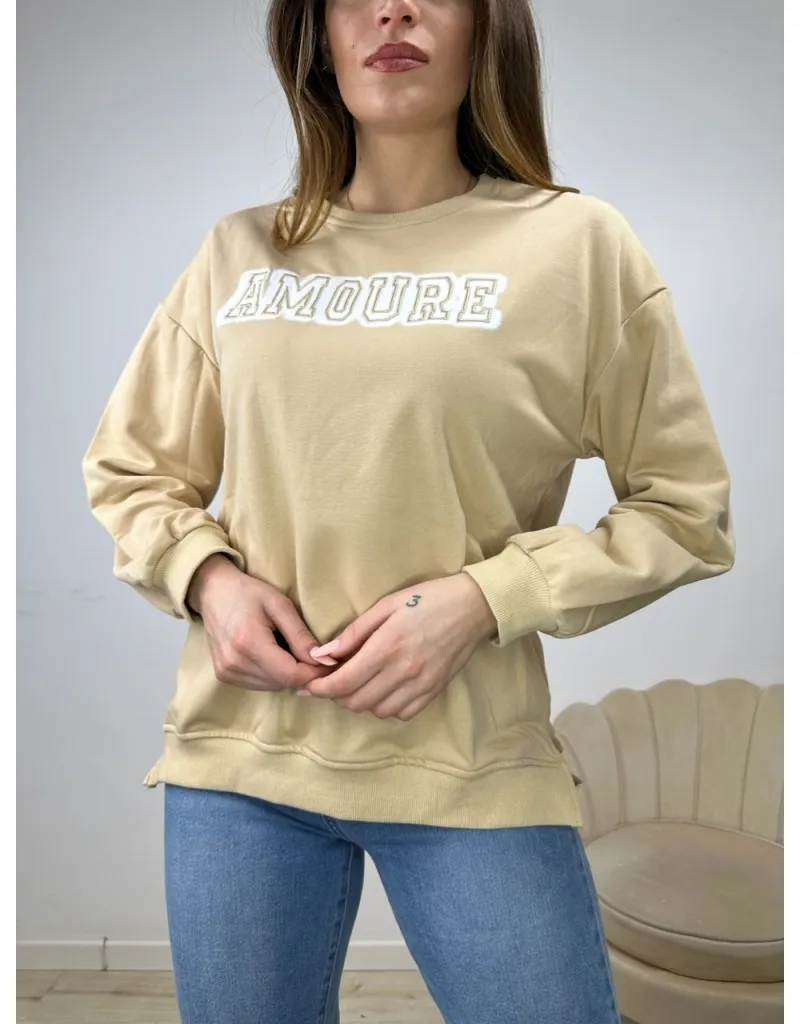 FELPA AMOUR CAMEL