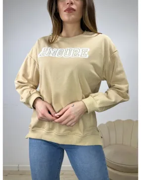 FELPA AMOUR CAMEL