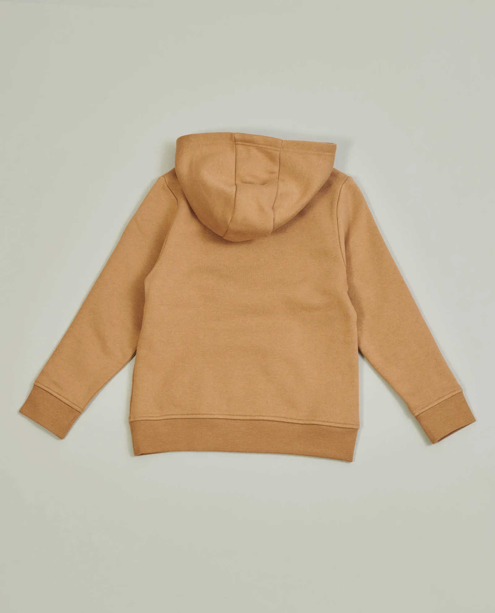 Felpa bambino Boss beige con logo a contrasto