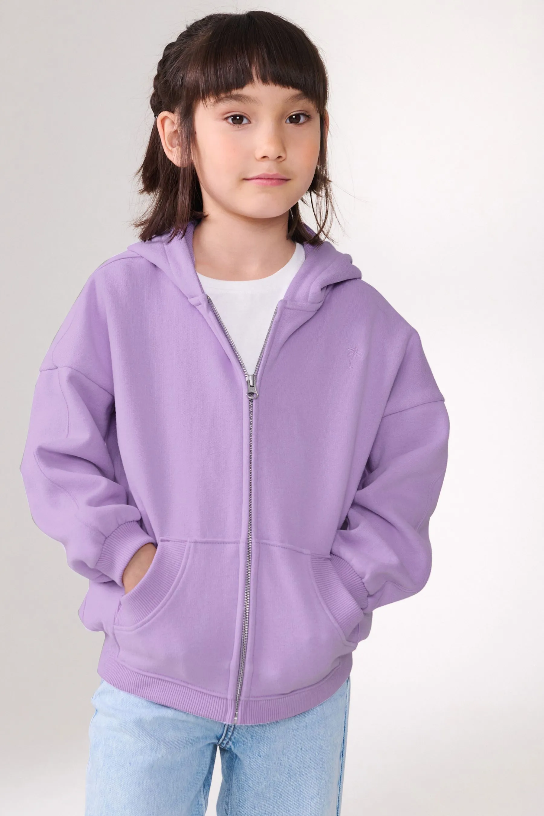Felpa con cappuccio con zip (3-16anni)    